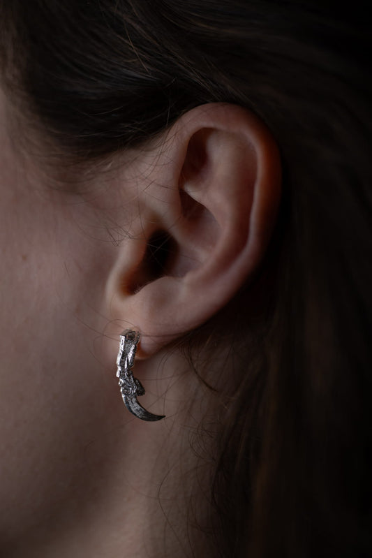 LITTLE CROWN CLAWS | SREBRNE KOLCZYKI PAZURY GAWRONA