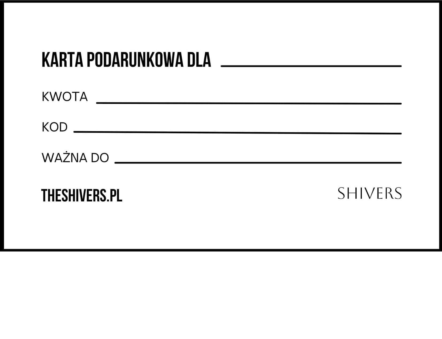KARTA PODARUNKOWA