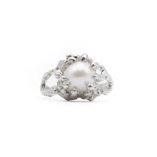 RUSALKA | SREBRNY PIERŚCIONEK Z PERŁĄ