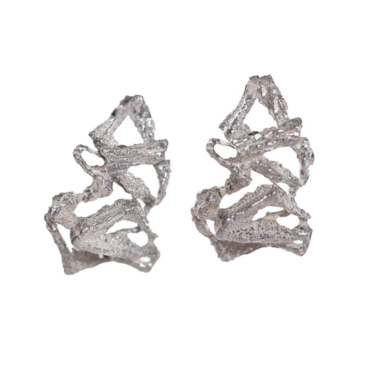 WHITE FROG PAWS| SREBRNE KOLCZYKI