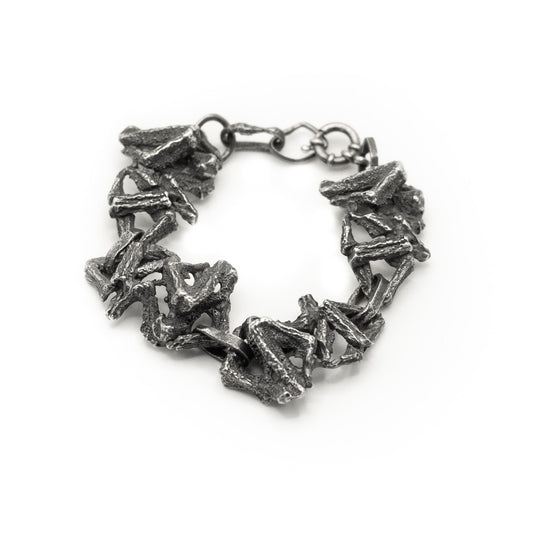 BLACK FROG PAWS | MASYWNA BRANSOLETA ZE SREBRA
