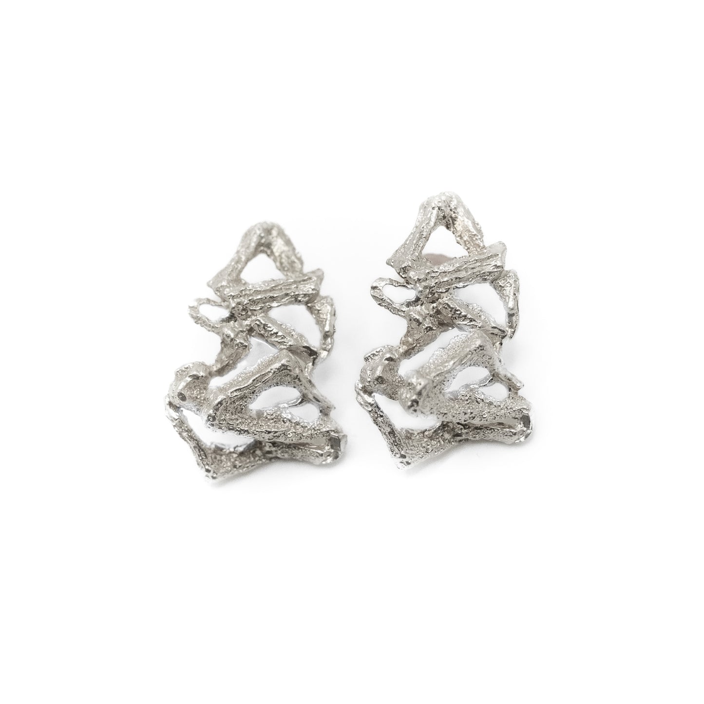 WHITE FROG PAWS | SILVER EARRINGS