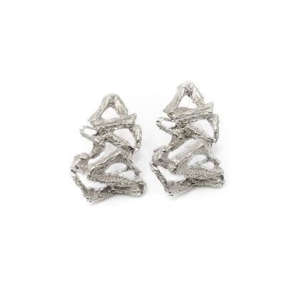 WHITE FROG PAWS | SILVER EARRINGS