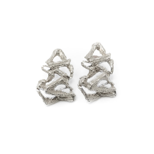 WHITE FROG PAWS| SREBRNE KOLCZYKI